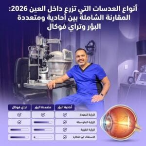 أنواع العدسات التي تزرع داخل العين